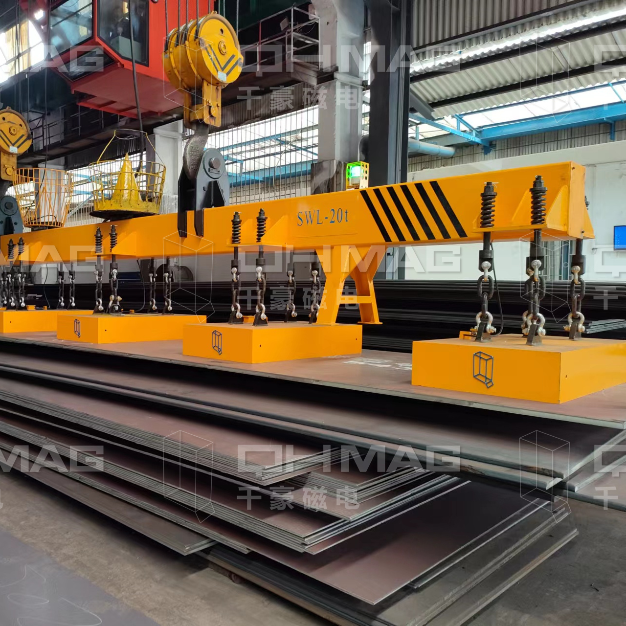 千豪吊鋼板電永磁吊具，鋼板吊具，電永磁吊具，磁力吊具